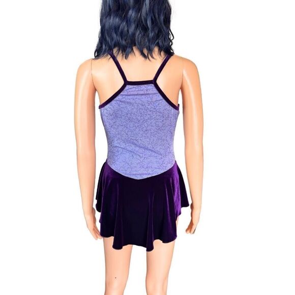 Mondor By Rebel Velvet Figure Skating Ice Dress Costume Leotard - Picture 5 of 6